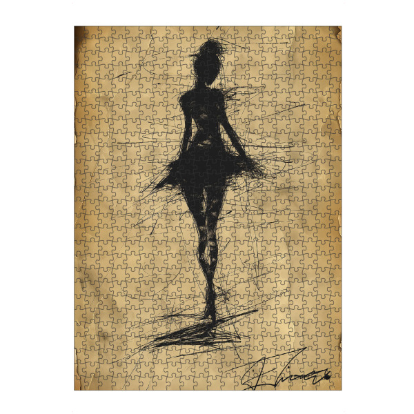 artboxONE Puzzle "Female dance sketch" artboxONE - Menschen,Sport - Female,Frau,Sketch,Minimalistisch,Tänzerin,Tanzen - Bild female