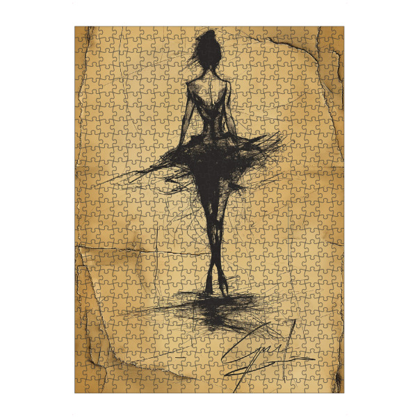artboxONE Puzzle "Minimalistische Tänzerin" artboxONE - Menschen,Sport - Female,Frau,Sketch,Tänzerin,Minimalistisch,Sport - Bild female