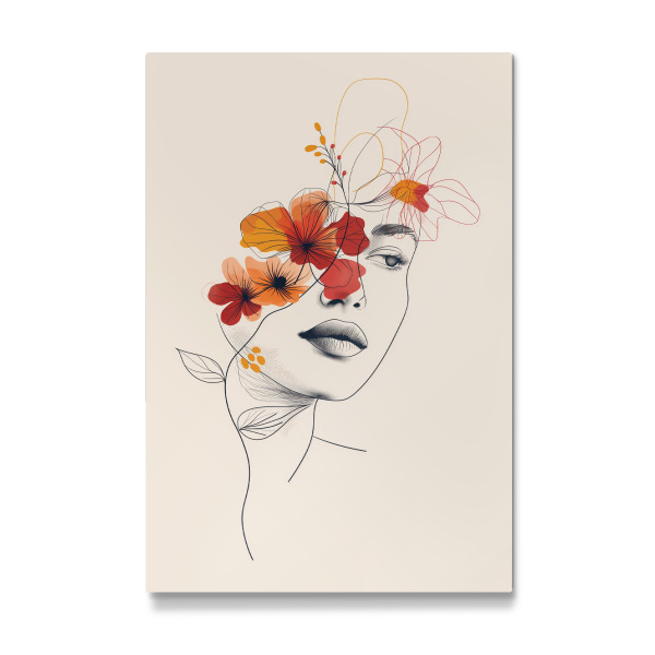 Galerie-Print "Floral lineart woman" 30x20 cm artboxONE