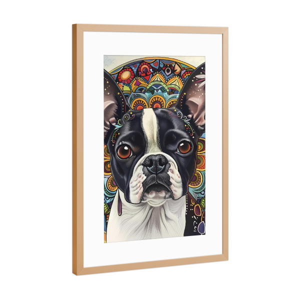 Poster mit Rahmen Kupfer "Mandala - Boston" artboxONE - Natur,Tiere,Abstrakt