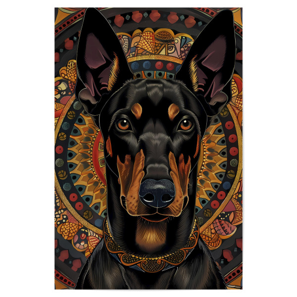 Poster 30x20 cm "Mandala - Dobermann" artboxONE - Natur,Tiere,Abstrakt