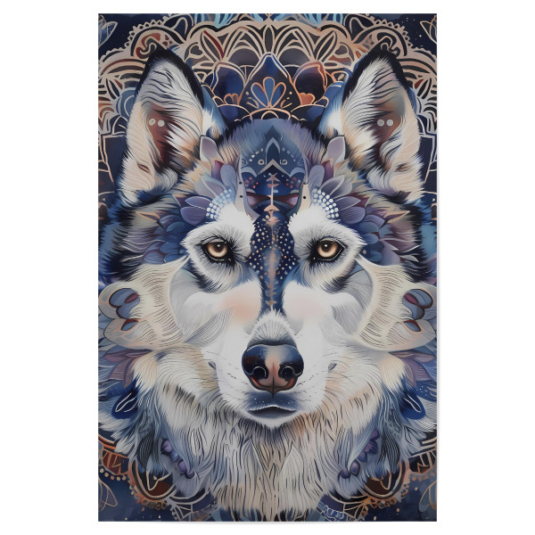 Poster "Mandala - Husky Blue" artboxONE - Natur,Tiere,Abstrakt