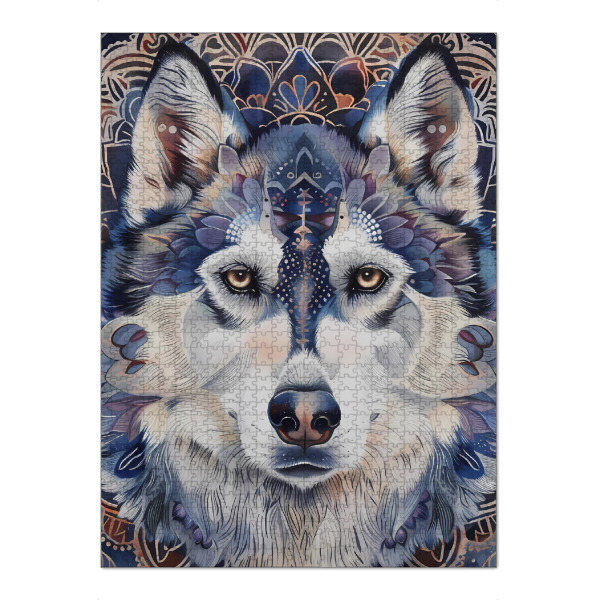 Puzzle Ravensburger "Mandala - Husky Blue" artboxONE - Natur,Tiere,Abstrakt