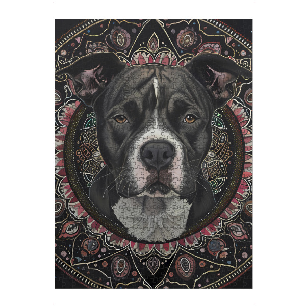 Puzzle Ravensburger "Mandala - Pitbull" artboxONE - Natur,Tiere,Abstrakt