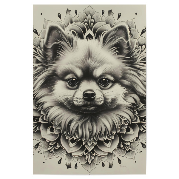 Poster "Mandala - Pommersches Schwarzweiß" artboxONE - Natur,Tiere,Abstrakt