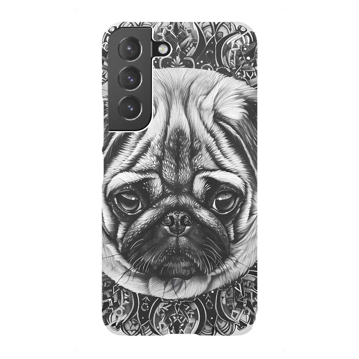 Samsung Galaxy "Mandala - Mops Schwarzweiß" Premium-Case Handyhülle artboxONE
