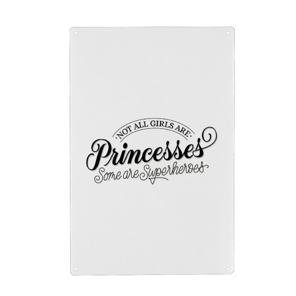 Holzbild "Prinzessin oder Superheldin" artboxONE - Typografie,Lustig