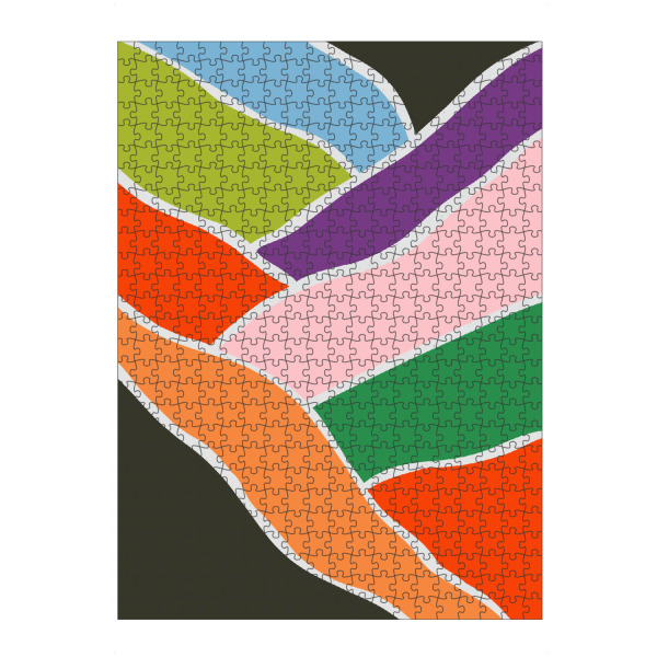 Puzzle Ravensburger "Mutige abstrakte Natur" artboxONE - Abstrakt - Farbe,Bunt,Abstrakt,Surreale natur,Landschaft,Wellen - Bild farbe