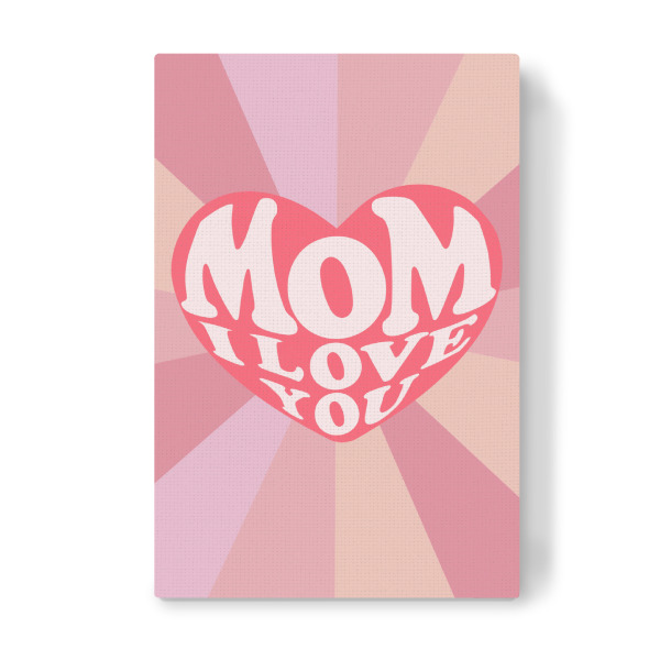 Leinwandbild "Mama ich liebe dich" artboxONE - Typografie,Liebe - Liebe,Muttergeburtstag,Muttertag,Herz,Pastell,Typografie,Zitat,Geschenk