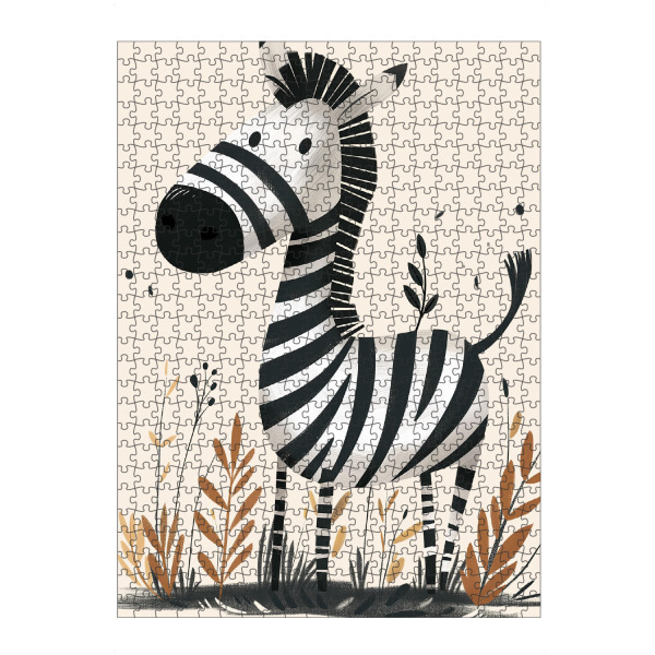 artboxONE Puzzle "Zebra - Kinder Illustration" artboxONE - Für Kinder,Tiere,Lustig - Zebra,Tier,Cartoon,Kinder,Kinderzimmer,Lustig,Süß