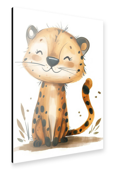 Alu-Dibond "Gepard - Kinder Illustration" 75x50 cm artboxONE