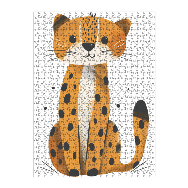 Puzzle Ravensburger "Gepard Illustration für Kinder" artboxONE - Für Kinder,Tiere,Lustig - Kinder,Kinderzimmer,Bunt,Tier,Gepard,Illustration,Lustig