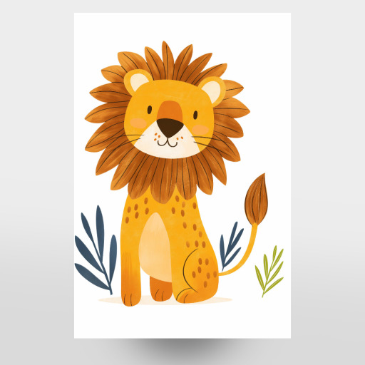 Löwe - Kinder Illustration