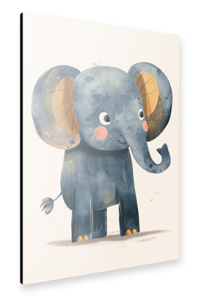 Alu-Dibond "Elefant - Kinder Illustration" 75x50 cm artboxONE
