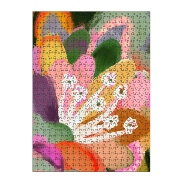 Puzzle Ravensburger "Farbenfrohes Blühen" artboxONE - Floral,Abstrakt,Für Mama