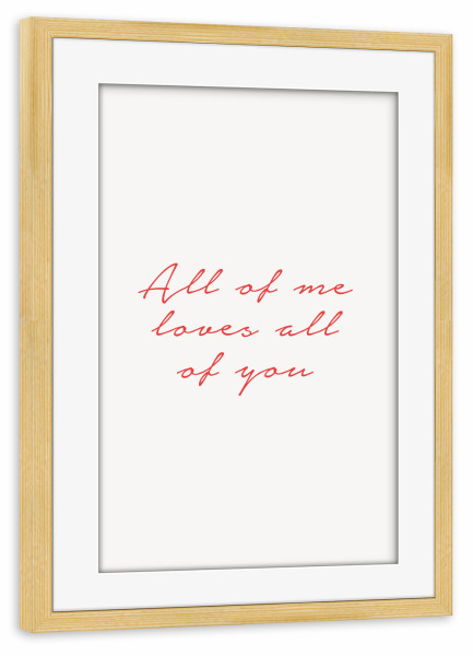 Poster mit Rahmen kiefer "Liebt dich" artboxONE - Typografie,Menschen,Liebe,Für Mama