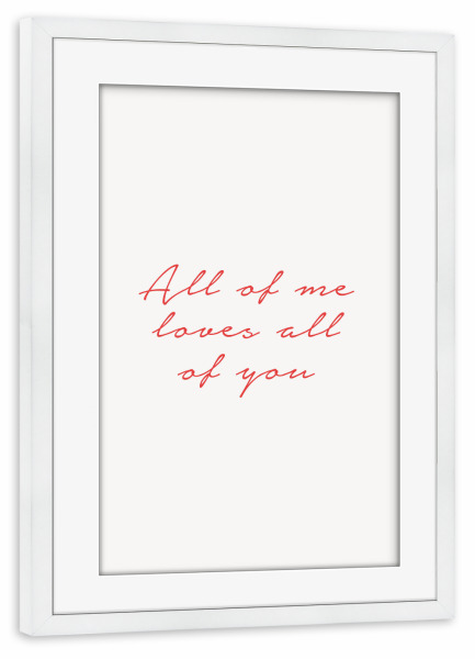 Poster mit Rahmen weiß "Liebt dich" artboxONE - Typografie,Menschen,Liebe,Für Mama