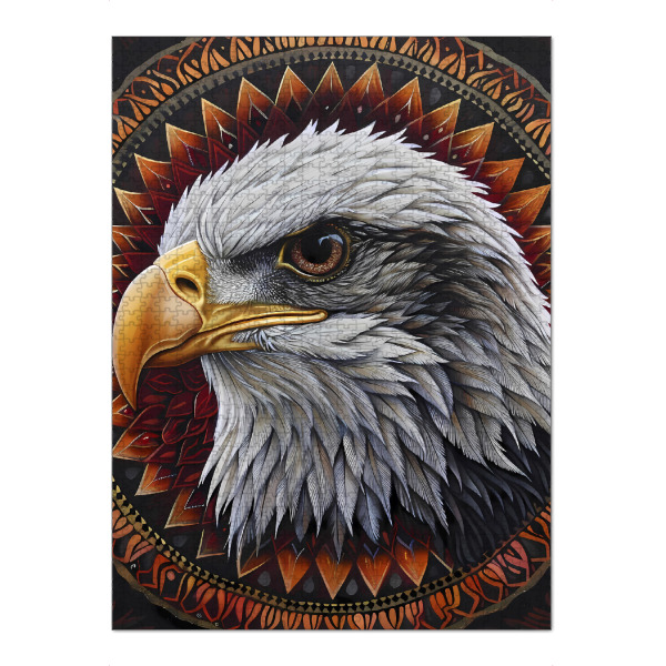 Puzzle Ravensburger "Mandala - Adlerweiß" artboxONE - Natur,Tiere,Abstrakt