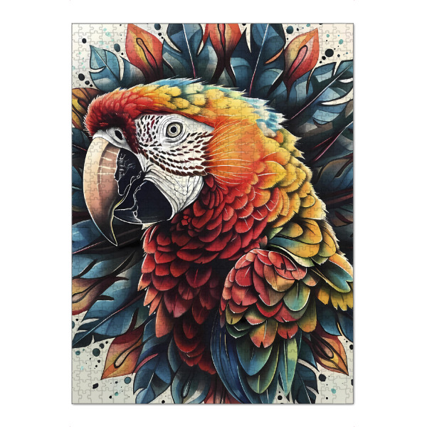 Puzzle Ravensburger "Mandala - Roter Ara" artboxONE - Natur,Tiere,Abstrakt