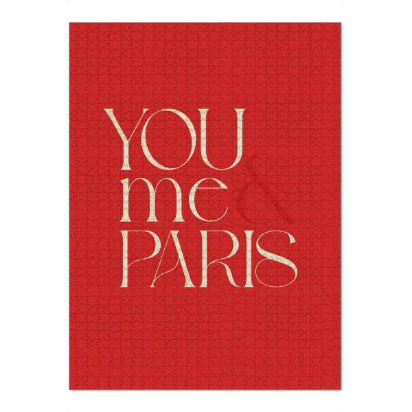 Puzzle Ravensburger "Du ich Paris" artboxONE - Typografie,Reise,Städte / Paris,Buchstaben,Lustig - Paris,Reisen,Reiseplakate,Menschen - Bild paris