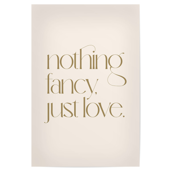Poster 30x20 cm "Nichts Besonderes" artboxONE - Typografie,Menschen,Liebe,Buchstaben,Buchstaben / L