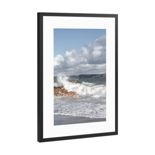 Poster mit Rahmen Schwarz (Metallic) "Wellen Rauschen" artboxONE - Natur,Reise / Strand und Meer,Reise / Länder