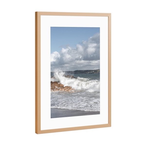 Poster mit Rahmen Kupfer "Wellen Rauschen" artboxONE - Natur,Reise / Strand und Meer,Reise / Länder