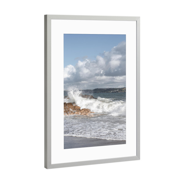 Poster mit Rahmen Silber "Wellen Rauschen" artboxONE - Natur,Reise / Strand und Meer,Reise / Länder