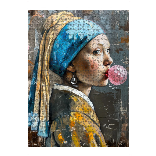 Girl and the chewing gum