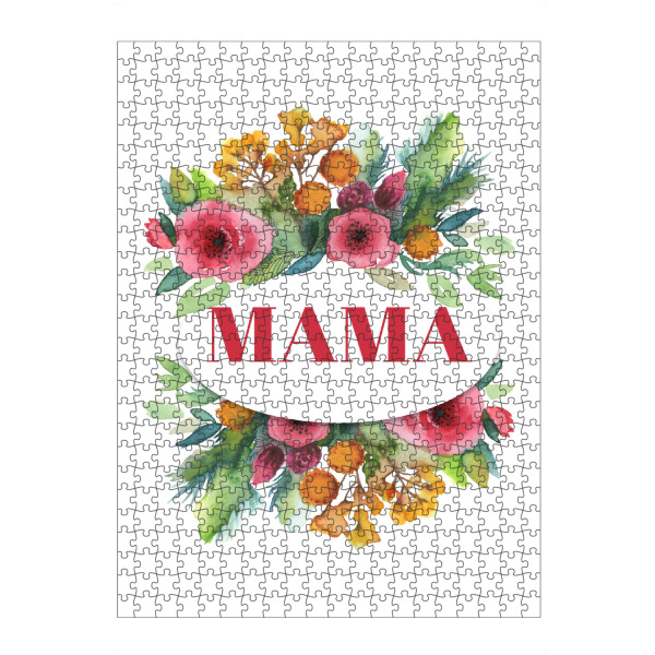 Puzzle Ravensburger "Mama Kranz" artboxONE - Floral,Liebe,Für Mama - Mama,Mutter,Muttertag,Blumen,Floral,Bunt,Typo,Typografie - Bild mama