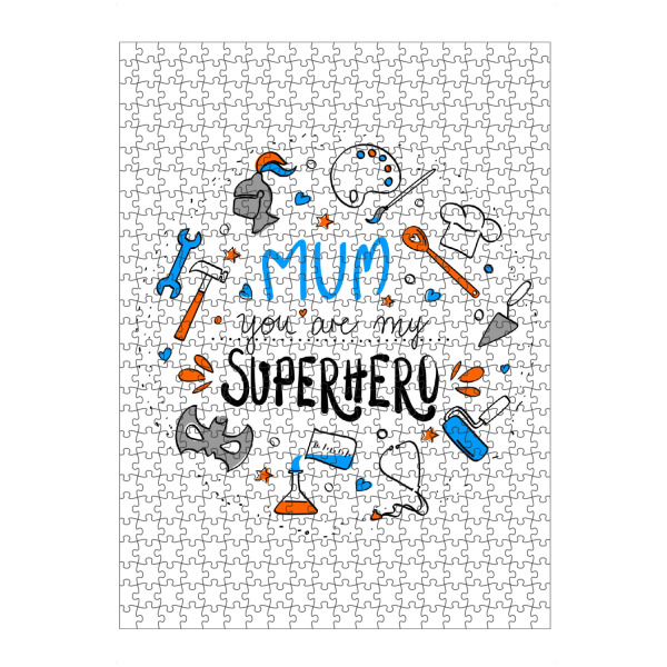 Puzzle Ravensburger "Mum - superhero" artboxONE - Typografie,Liebe,Für Mama