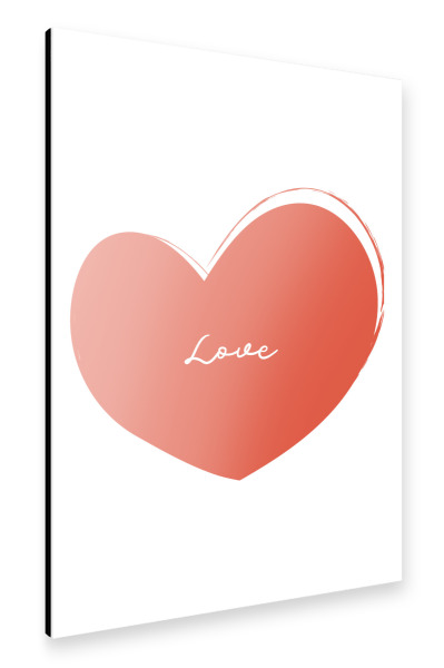 Alu-Dibond "Liebe im Herzen" 30x20 cm artboxONE
