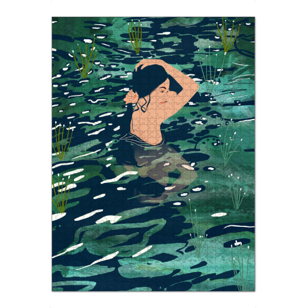 Puzzle Ravensburger "Die Geburt eines Sees" artboxONE - Natur,Menschen