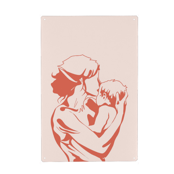 Metall Poster "Mutterschaft Illustration" artboxONE - Menschen,Liebe