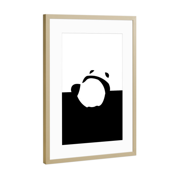 Poster mit Rahmen Gold "Finden Sie Ihre Füße" artboxONE - Tiere,Schwarzweiß