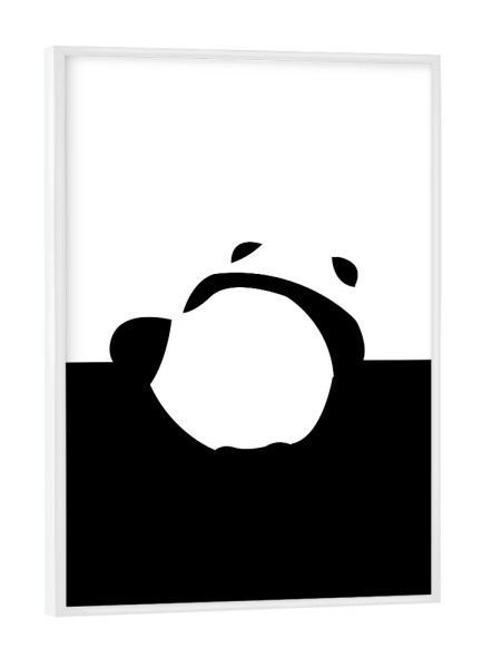 Poster mit weißem Rahmen "Finden Sie Ihre Füße" artboxONE - Tiere,Schwarzweiß