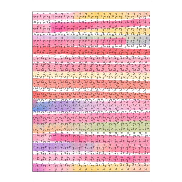 artboxONE Puzzle "Bunte Streifen" artboxONE - Für Kinder,Abstrakt,Lustig - Gestreift,Streifen,Sommer,Fröhlich,Aquarell,Abstrakt - Bild gestreift
