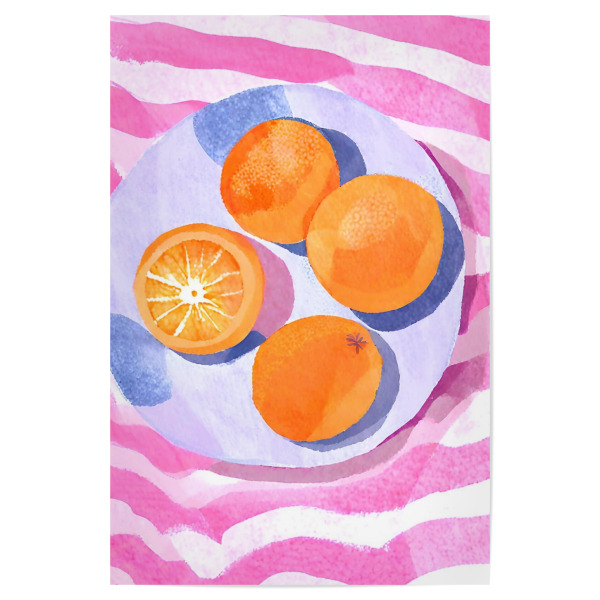 Poster "Orangen in Schale" artboxONE - Essen & Trinken / Obst & Gemüse