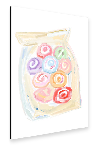 Alu-Dibond "Bonbons in Tüte" 30x20 cm artboxONE