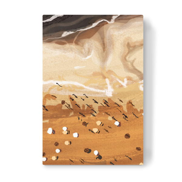 Leinwandbild "Kaffeestrand" artboxONE - Abstrakt
