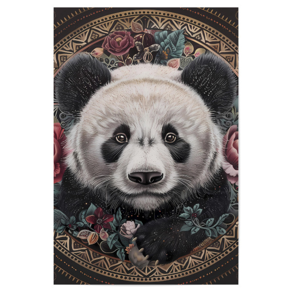 Poster 30x20 cm "Mandala - Panda" artboxONE - Natur,Tiere,Abstrakt