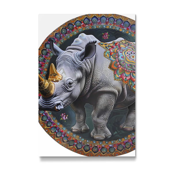 Galerie-Print "Mandala - Nashorn" 30x20 cm artboxONE