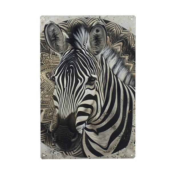 Holzbild "Mandala - Zebra" artboxONE - Natur,Tiere,Abstrakt