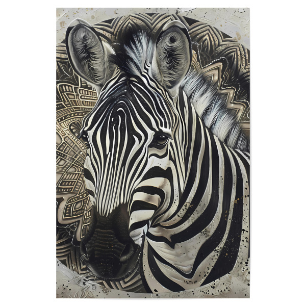 Poster 30x20 cm "Mandala - Zebra" artboxONE - Natur,Tiere,Abstrakt