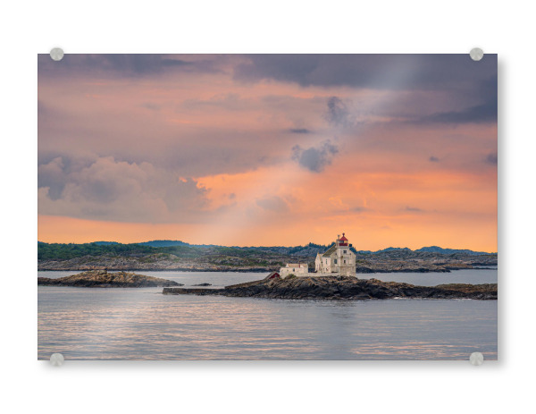 Acrylglasbild "Leuchtturm in Norwegen" artboxONE - Natur,Reise,Architektur,Reise / Strand und Meer,Reise / Länder