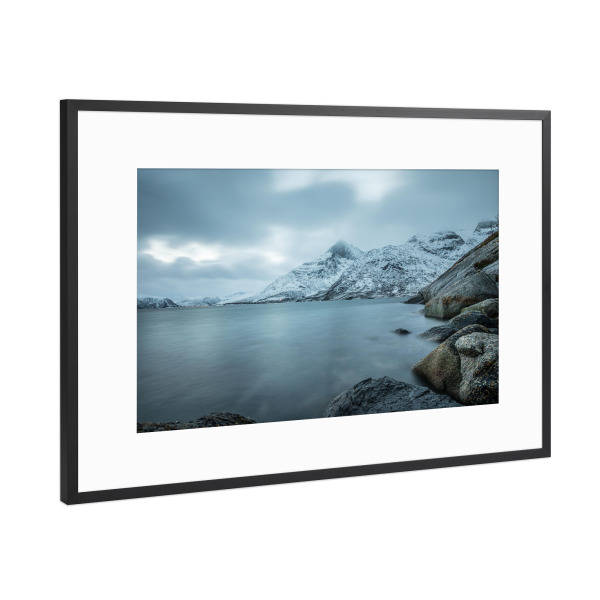 Poster mit Rahmen Schwarz (Metallic) "Nordnorwegen" artboxONE - Natur,Reise
