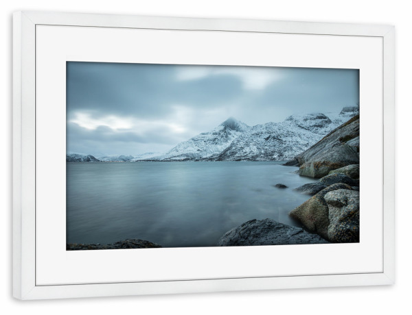 Poster mit Rahmen weiß "Nordnorwegen" artboxONE - Natur,Reise