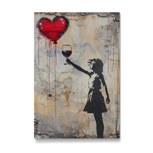 Galerie-Print "Weinliebhaberin Grafitti" 30x20 cm artboxONE