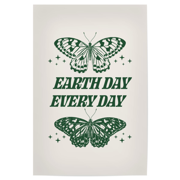Poster 30x20 cm "Jeden Tag Tag der Erde" artboxONE - Natur,Abstrakt - Schmetterling,Natur,Tag der erde,Umwelt,Inspirierend,Motivierend
