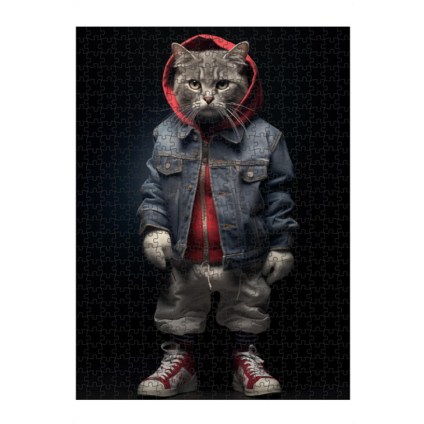 artboxONE Puzzle "Coole Katze" artboxONE - Tiere,Lustig - Cool,Tier,Style,Fashion,Mode,Bunt,Collage,Katze - Bild cool
